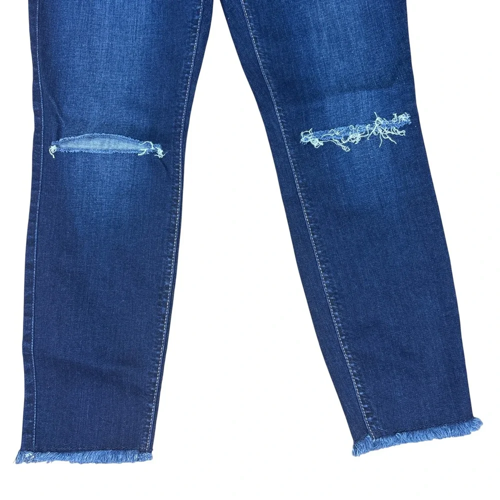 7 For All Mankind‎ Ankle Gwenevere Skinny Jeans Dark Wash Raw Hem Size 27